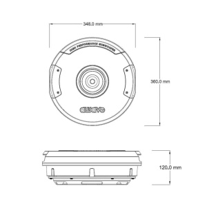 Subwoofer Auto Activ Awave AST 11 TV4 Pentru Roată De Rezervă 11 inchi (280 mm) Putere 250W RMS