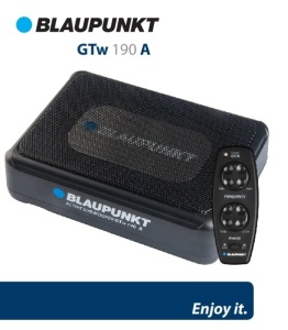 Subwoofer Auto Activ Blaupunkt GTw 190 A - 12V Model Underseat (sub scaun) 2 Ω, Putere 80W RMS, 150W MAX, Telecomanda Inclusa