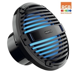 Subwoofer marine Hertz HMS 10 B4-LD-C/W, Negru, Alb, 250mm, 250W RMS, 4Ω