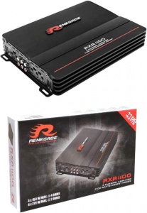 Amplificator Difuzoare Auto RENEGADE RXA1100 4 Canale Clasa A/B 4 x 135 Watt Rms 4 x 275 Watt Max Amplificare Bass Spl Auto Black