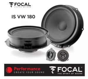 DIFUZOARE AUTO COMPONENTE SISTEM DE BOXE FOCAL KIT IS VW 180 2 CAI DEDICATE VW SKODA SEAT CUPRA 60 RMS 2OHMI SET 2 DIFUZOARE 180MM