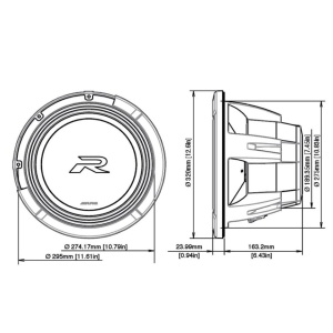 DIFUZOR DE BASS ALPINE R2-W12D2 SUBWOOFER DE 30CM (12″), 2Ω+2Ω, PUTERE 750W RMS 2250W MAX