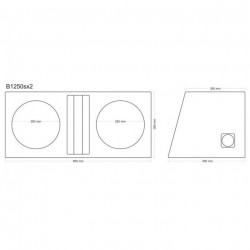 INCINTA SUBWOOFER UNIVERSALA, 2 X 300 MM, 2 X 50L - COD B1250SX2
