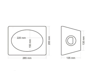Incinte difuzoare ovale 6x9 set 2 bucati MDF Basser KOL69 