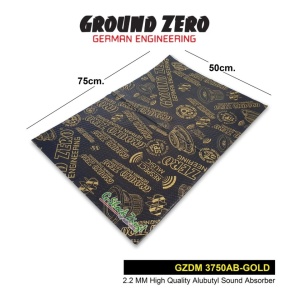 Insonorizant Auto Ground Zero GZDM 3750-AB Gold, Foaie 750 x 500 mm, grosime 2,2 mm