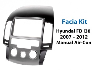 Kit Rama Adaptoare 2DIN Dedicata Hyundai I30 2007 - 2012 AC (clima manuala) Connects2 CT23HY19L