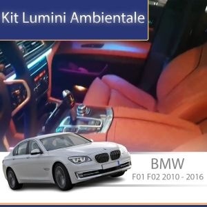 Lumini ambientale dedicate BMW Seria 7 F01 F02 2010 - 2016 model cu trimuri dedicat control din telefon sau sistemul original AMB-BM-F01-TRIMM