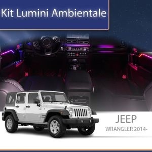 Lumini ambientale dedicate Jeep Wranger Rubicon 2014-2020 set complet control telefon sau sistem original