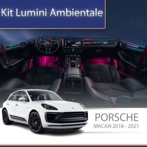 Lumini ambientale dedicate Porsche Macan 2018-2021 set complet cu trimuri control telefon sau sistem original