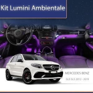 Lumini Ambientale dedicate trimuri lemn Mercedes GLE GLS W166 sistemul original sau telefon AMB-ME-W166-03