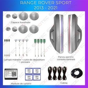 Lumini ambientale Range Rover Sport 2013-2022 trimuri control telefon sau sistem original AMB-LR-SPORT-2013-TRIMMS - Img 3