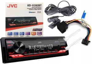 Media Player Auto JVC KD-X282BT, 4 X 50W, Bluetooth, USB, Radio FM, Panou Frontal Detașabil Conectare multipla 2 Telefoane