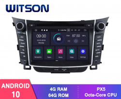 NAVIGATIE ANDROID 10 DEDICATA HYUNDAI I30 2011-2017 WITSON W2-RVT5724 PROCESOR PX5 OCTA CORE 64GB 4G RAM ECRAN IPS 7INCH INTERNET 4G WIFI CARKIT BLUETOOTH USB DVD AUTO RADIO GPS WAZE
