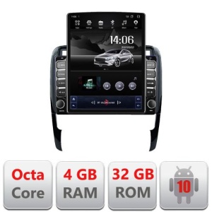 NAVIGAȚIE ANDROID 10 DEDICATA PORSCHE CAYENNE 2002-2010 ECRAN CAPACITIV TIP TESLA 9,7" PROCESOR OCTACORE 4GB RAM 32GB MEMORIE INTERNA DVR CARKIT BLUETOOTH MIRROR LINK MODEL TESLA KIT-443+EDT-E709
