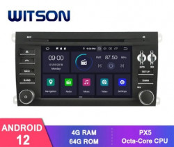 NAVIGATIE ANDROID 12 DEDICATA PORSCHE CAYENNE 2002-2010 WITSON RVT5546 PROCESOR PX5 OCTACORE 4+64GB CARKIT BLUETOOTH GPS WAZE