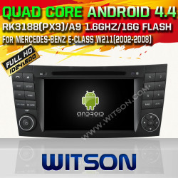 NAVIGATIE ANDROID DEDICATA MERCEDES-BENZ E CLASS W211 CLS W219 WITSON W2-A6999 ECRAN CAPACITIV INTERNET 3G WIFI PROCESOR CORTEX A9 QUAD CORE 16 GB 1,6 GHZ DVR CARKIT BLUETOOTH MIRROR LINK MODEL PREMIUM