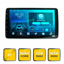 NAVIGATIE AUDIOSYSTEM UNIVERSALA 10", 2GB RAM, 32GB,2 DIN, 4 CORE, ANDROID 10.0