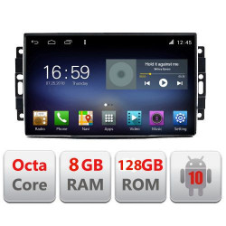 NAVIGAȚIE CARPAD ANDROID 10 DEDICATĂ CHRYSLER SEBRING 300C VOYAGER JEEP GRAND CHEROKEE PATRIOT RENEGADE ECRAN CAPACITIV OCTACORE 8GB RAM 128GB ROM DVR CARKIT BLUETOOTH MIRROR LINK KIT-202+EDT-E610