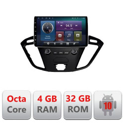 NAVIGATIE CARPAD ANDROID 10 DEDICATA FORD TRANSIT CUSTOM 2012- ECRAN 9" CAPACITIV INTERNET 3G WIFI PROCESOR CORTEX A9 OCTA CORE 2G RAM 32GB 1,6 GHZ DVR CARKIT BLUETOOTH MIRROR LINK MODEL KIT-845+EDT-E409