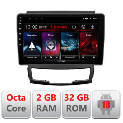 NAVIGATIE CARPAD ANDROID 10 DEDICATA SSANGYONG KORANDO 2011-2013 ECRAN CAPACITIV OCTACORE 2GB RAM 32 GB ROM DVR CARKIT BLUETOOTH MIRROR LINK MODEL LENOVO KIT-159+EDT-E509