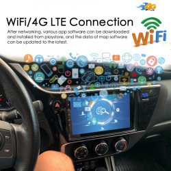 NAVIGATIE CARPAD ANDROID 11 DEDICATA TOYOTA COROLLA 11 AURIS E180 2016-2019 ECRAN IPS 9" CAPACITIV INTERNET WIFI PROCESOR QUAD CORE 2GB RAM 32GB MEMORIE INTERNA SUNET DSP DVR CARKIT BLUETOOTH MIRRORLINK GPS WAZE MODEL KIT-AURIS+EDT-M150