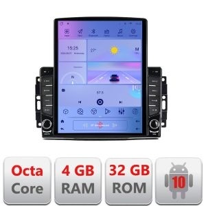 Navigatie CHRYSLER Jeep Manual H-202 ecran tip TESLA 9.7" cu Android Radio Bluetooth Internet GPS WIFI 4+32GB DSP 4G O v2 KIT-202+EDT-E710_v2