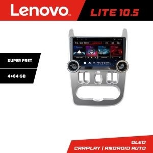 Navigatie Dacia Duster 2010-2012 Kit-099 Lenovo 8 core 4+64 10.5 inch Incell 1K android Wifi 5Ghz gps internet KIT-099+LITE-10.5-4+64