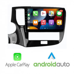 Navigatie Dedicata Mitsubishi Outlander 2014-  Ecran 9” Functie Carplay Android Auto Radio Carkit Bluetooth Intrare Camera Marsarier USB Comenzi Volan Model J-1230
