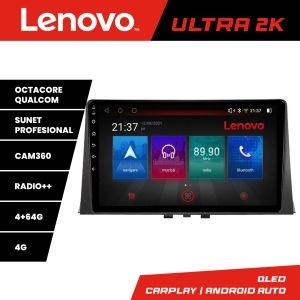 Navigatie Dedicata Citroen Berlingo Opel Combo Peugeot Partner/Rifter Toyota Proace City Fiat Doblo MK3 2019-2026 Lenovo Kit-berlingo18 8 core QLED Qualcomm 4+64 360 Android Waze USB Navigatie Internet Youtube Radio kit-berlingo18+ULTRA-10-4+64