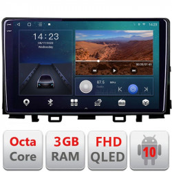 Navigatie dedicata Kia Stonic Rio 2017-2023 Android Ecran QLED Octa Core 3+32GB Carplay Android Auto Wireless KIT-stonic+EDT-E309V3