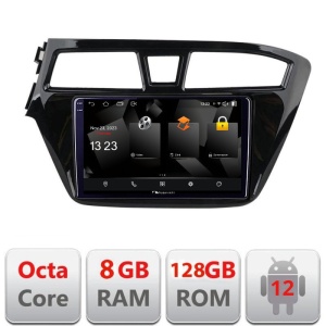Navigatie dedicata Nakamichi Hyundai i20 2015-2018 5960Pro-517 Android Octa Core Qualcomm 2K Qled 8+128 DTS DSP 360 4G Optical