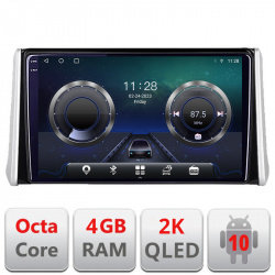 Navigatie dedicata Toyota Rav4 2018- C-RAV4 Android Octa Core Ecran 2K QLED GPS 4G 4+32GB 360 KIT-RAV4+EDT-E409-2K