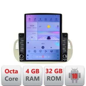 Navigatie Fiat 500 intre anii 2007-2015 Android radio gps internet Lenovo Octa Core 4+64 LTE Kit-fiat500+EDT-E709 KIT-fiat500+EDT-E709