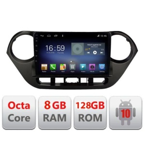 Navigatie Hyundai I10 2013-2019 F-hy38 Octa Core cu Android Radio Bluetooth Internet GPS WIFI DSP 8+128GB 4G KIT-HY38+EDT-E609