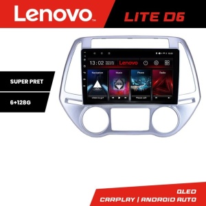 Navigatie Hyundai I20 2011-2014 manual si automat Android radio gps internet 8 core 6+128 Lenovo KIT-i20-2012+LITE-9-6+128