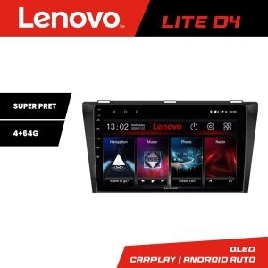 Navigatie Mazda 3 2004-2009 Lenovo Kit-161 4+64 GB Android Waze USB Navigatie Internet Youtube Radio KIT-161+LITE-D4-9-4+64