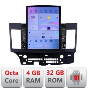 Navigatie MITSUBISHI LANCER H-037 ecran tip TESLA 9.7" cu Android Radio Bluetooth Internet GPS WIFI 4+32GB DSP 4G Octa KIT-037+EDT-E710
