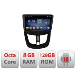Navigatie Peugeot 207 F-pe01 Octa Core cu Android Radio Bluetooth Internet GPS WIFI DSP 8+128GB 4G KIT-PE01+EDT-E609