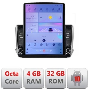 Navigatie Peugeot 208 2008 H-PSA ecran tip TESLA 9.7" cu Android Radio Bluetooth Internet GPS WIFI 4+32GB DSP 4G Octa KIT-psa+EDT-E710
