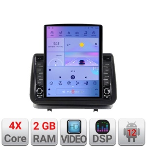 Navigatie Renault Clio 3 2005-2013 ecran tip TESLA 9.7" cu Android Radio Bluetooth Internet GPS WIFI 2+32 DSP Quad Co kit-clio3+EDT-E708