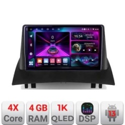Navigatie Renault Megane 2 A-098 4+64 InCell Display 1K Android Waze USB Navigatie Internet Youtube Radio KIT-098+EDT-E209-RK