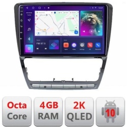 Navigatie Skoda Octavia 2 2005-2013 Manual C-005 Android Octa Core Ecran 2K QLED GPS 4G 4+32GB 360 KIT-005+EDT-E410-2K KIT-005+EDT-E410-2K