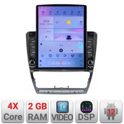 Navigatie Skoda Octavia 2 2005-2013 Manual K-005 ecran tip TESLA 9.7" cu Android Radio Bluetooth Internet GPS WIFI 2+3 KIT-005+EDT-E708+KIT-10-9