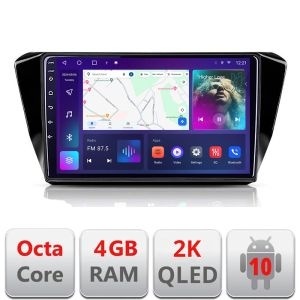 Navigatie Skoda Superb 3 2015- C-932 Android Octa Core Ecran 2K QLED GPS 4G 4+32GB 360 KIT-932+EDT-E410-2K