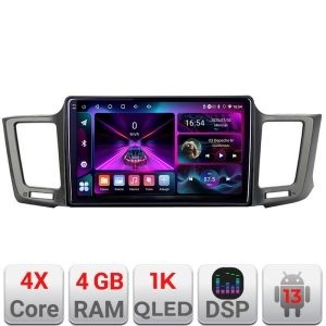 Navigatie Toyota RAV4 A-247 4+64 InCell Display 1K Android Waze USB Navigatie Internet Youtube Radio KIT-247+EDT-E209-RK