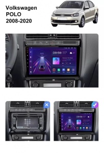 Navigatie Volkswagen Polo 2009-2017, Android 11, 2GB RAM 32GB, Google Maps, Youtube, Wifi, Waze, Bluetooth