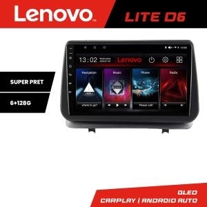 NavigatieRenault Clio 3 2005-2013 Lenovo Kit-Clio3 8 core 6+128 GB Android Waze USB Navigatie Internet Youtube Radio kit-clio3+LITE-9-6+128