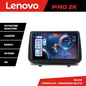 NavigatieRenault Clio 3 2005-2013 Lenovo Kit-Clio3 8 core QLED 2K 12+256 360 Android Waze USB Navigatie Internet Youtube Radio kit-clio3+PRO-2K-9-12+256