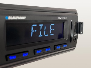 Radio MP3 Player auto BLAUPUNKT BPA 1123 BT, 1 DIN, 4 x 45 W, 4 RCA, FM, BT, 2 X USB, SD, AUX, LED-uri selectabile,