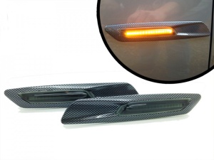 Semnalizari Aripa Led Carbon BMW E60, E61, E90, E91, E81, E82, E88 - BTLL-104-D